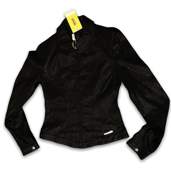 Streetwear × Versace Tops - Versace Jeans Couture Black Jean Jacket Size XS